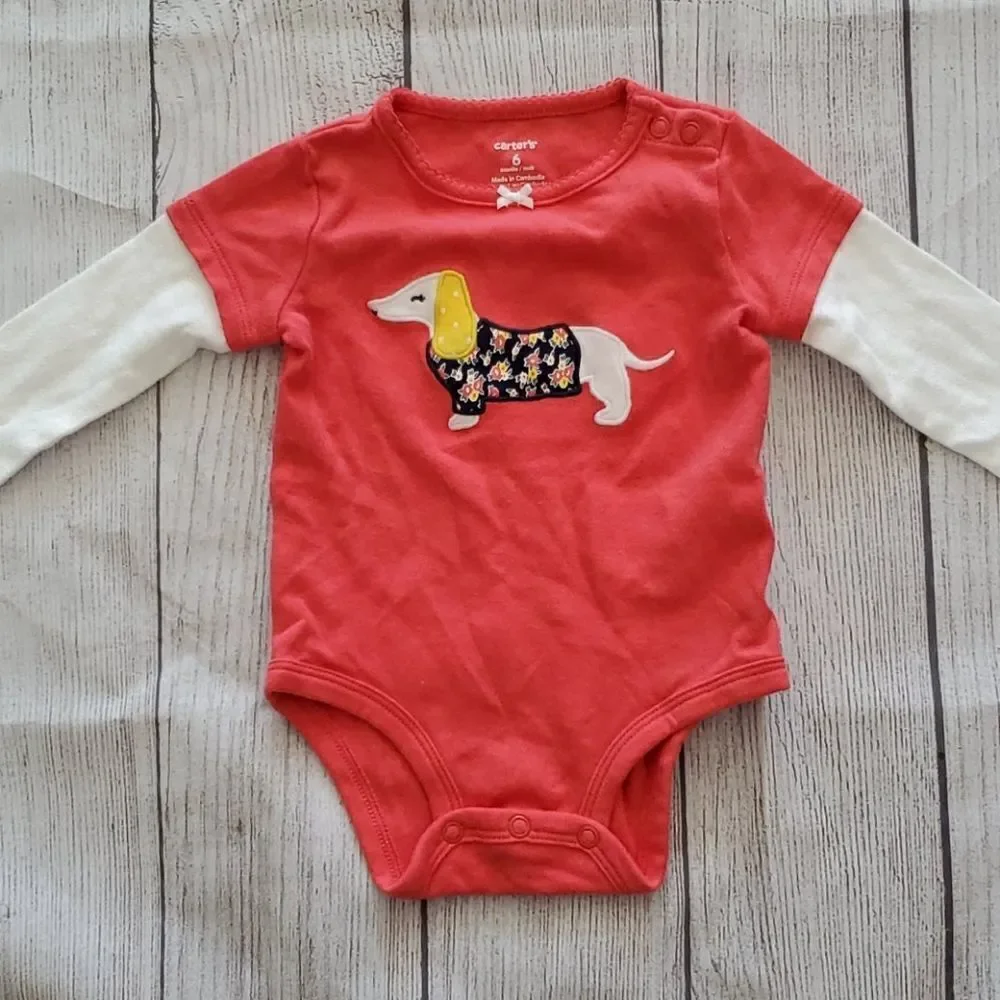 3 Carter's Onsies 6m